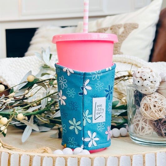 Doodle Flowers - Coffee Cozy