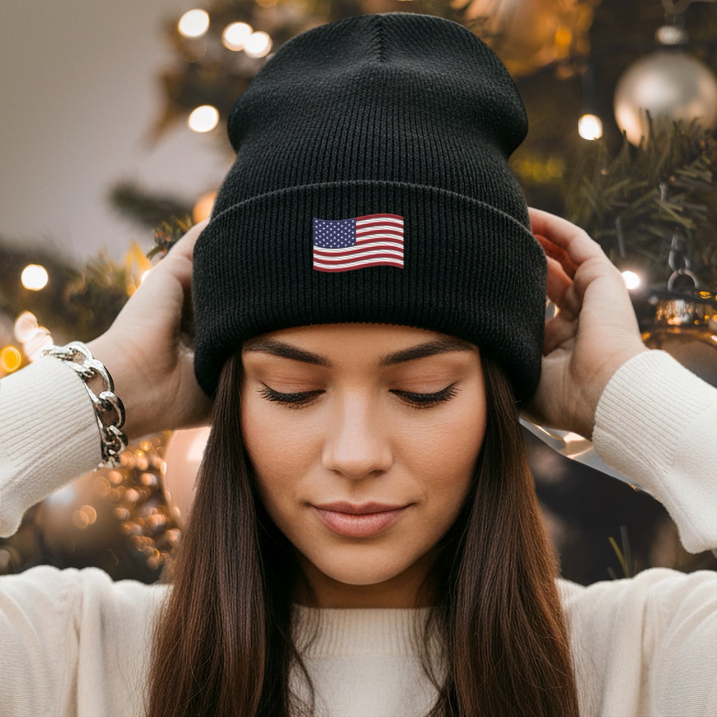 USA - Embroidered Beanie