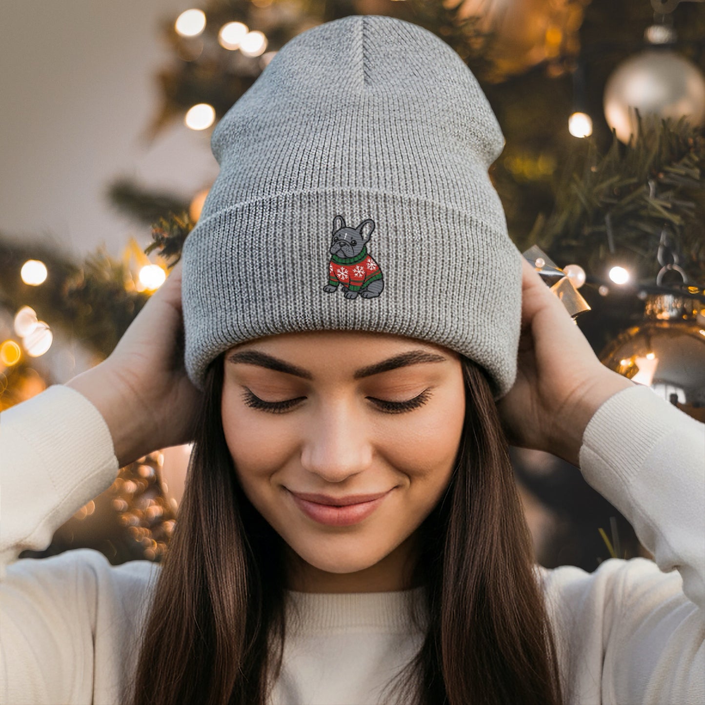 Frenchie - Embroidered Beanie