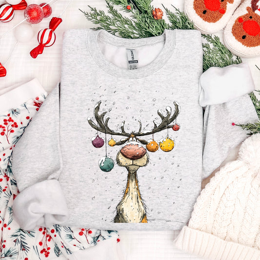 Jolly Reindeer - Crewneck Sweatshirt