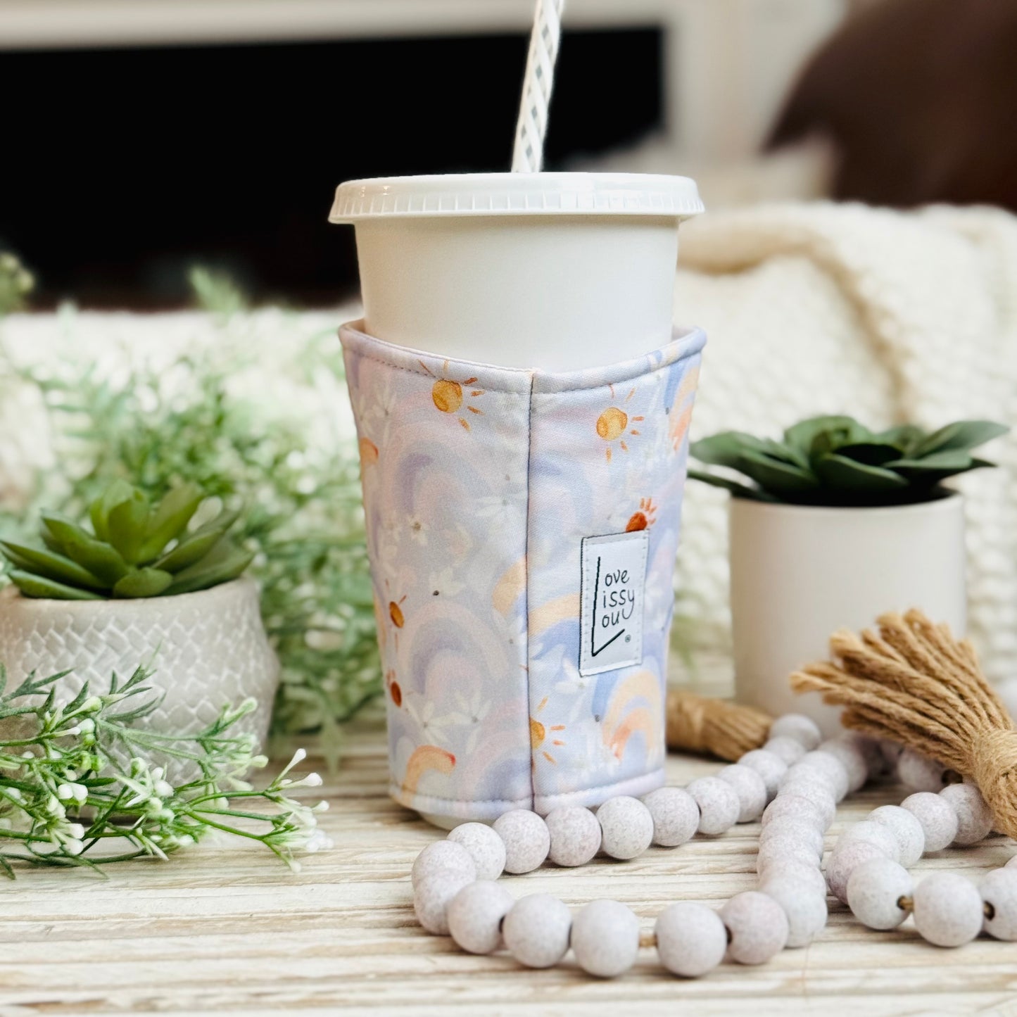Watercolor Rainbow | Handmade Reusable Cup Sleeve