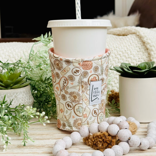 Nurse | Handmade Reusable Cup Sleeve
