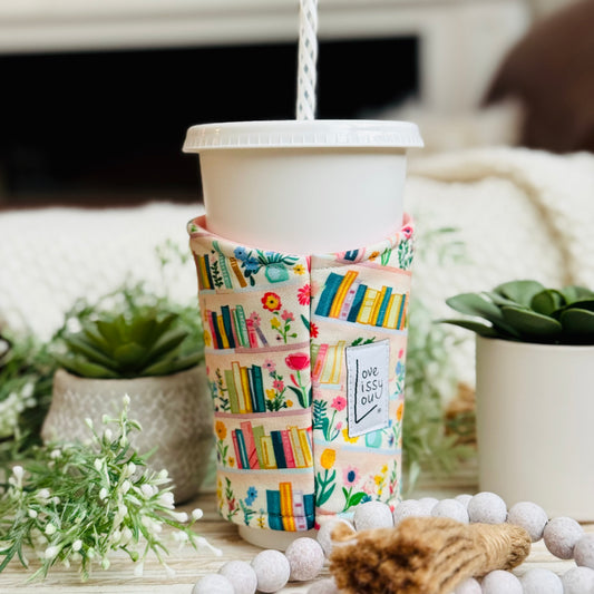 Summer Bookshelf | Handmade Reusable Cup Sleeve