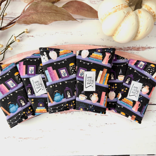 Starlit Bookshelf | Handmade Reusable Cup Sleeve