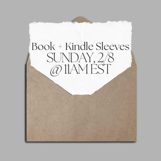 New! Book + Kindle Sleeves! Sunday, 2/8 @ 11AM EST