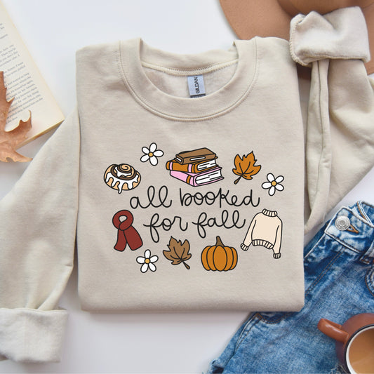 All Booked For Fall - Crewneck Sweatshirt