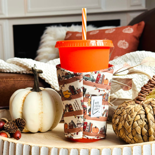 Cozy Fall Bookshelf - Coffee Cozy