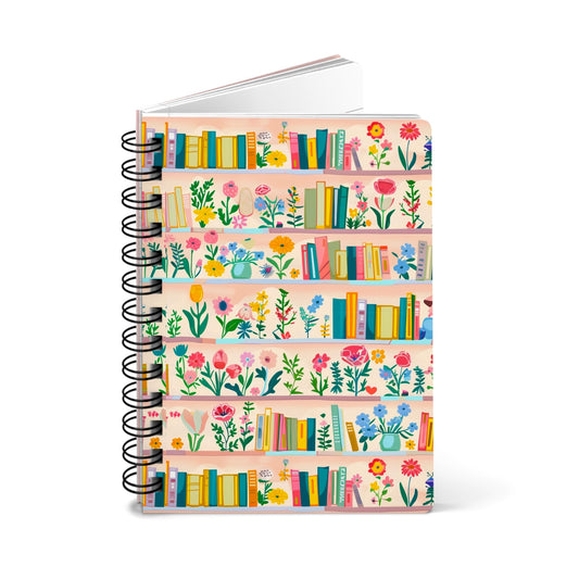 Spring Bookshelf | Boutique Notebook | Spiral Journal