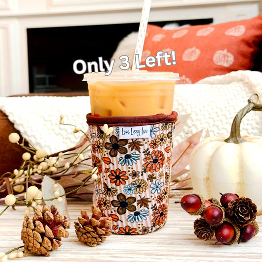 Fall Stripe Floral | Coffee Sleeve