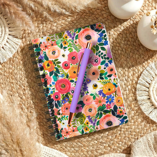 watercolor roses boutique spiral notebook journal