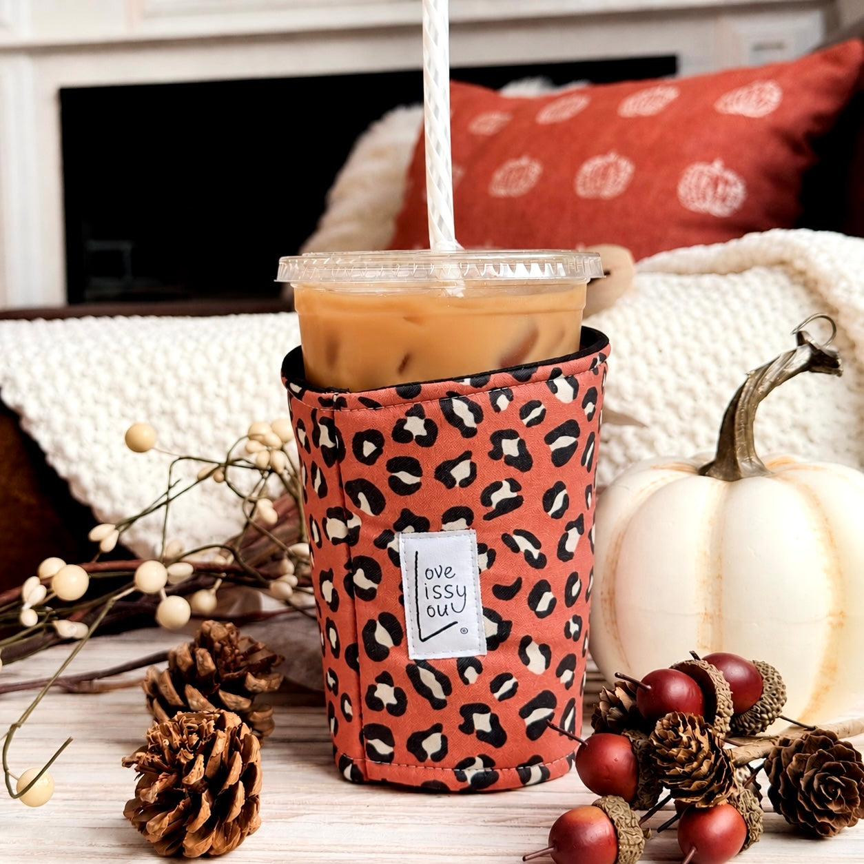 Autumn Leopard | Iced Coffee Cozy