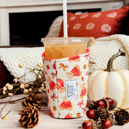 Fall Bears | Iced Coffee Cozy