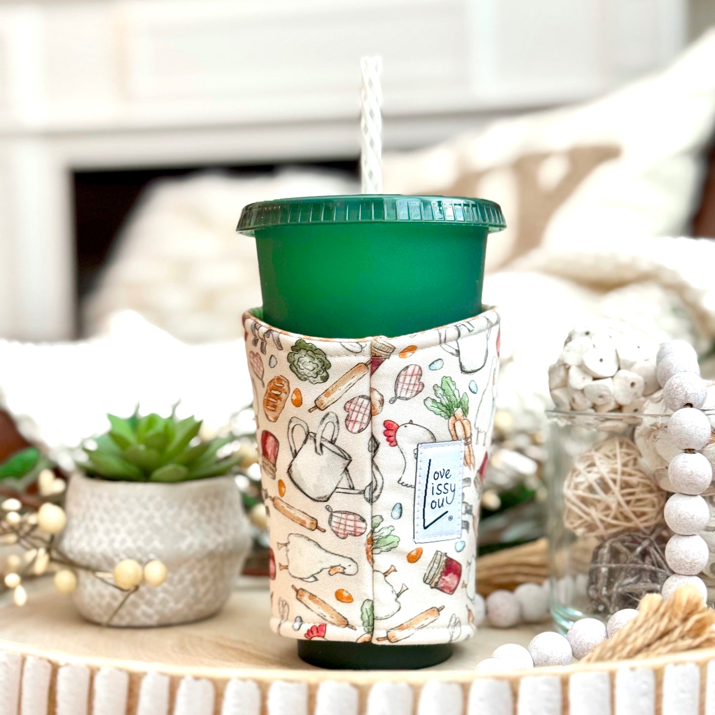 Farm Life | Handmade Reusable Cup Sleeve