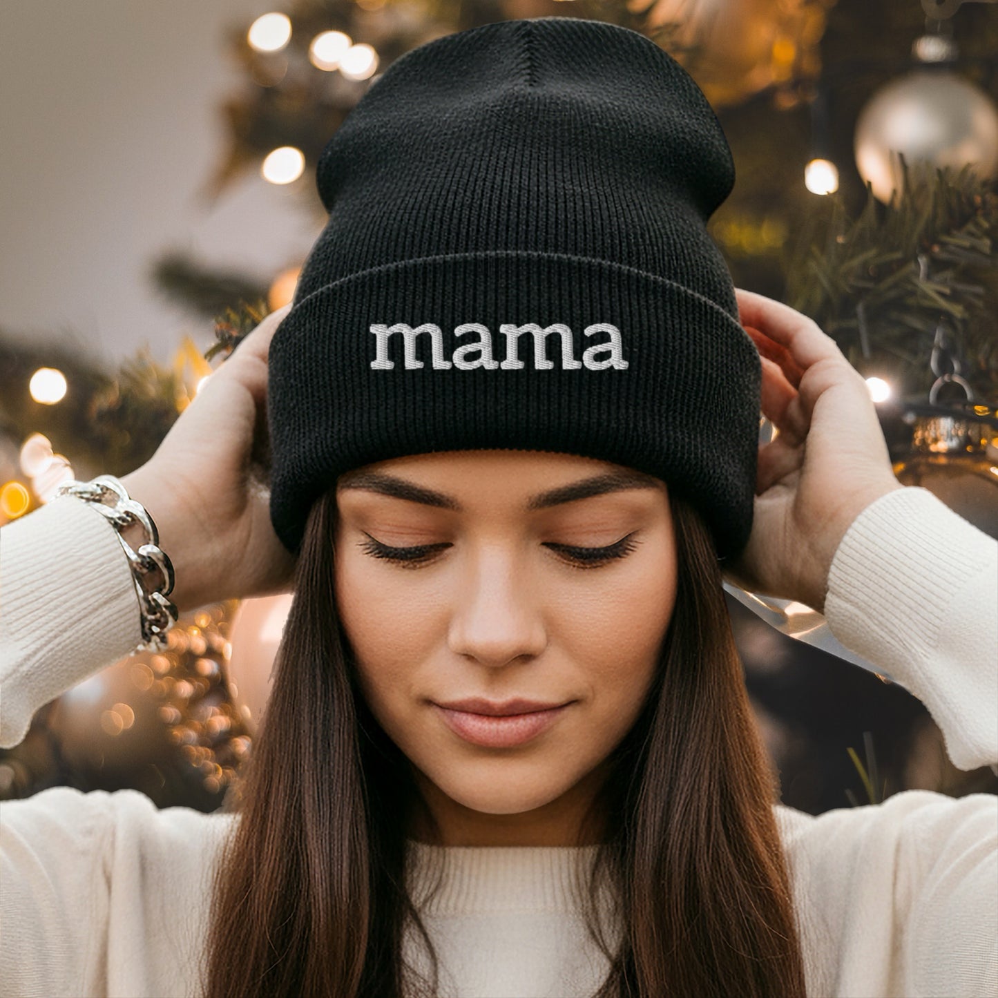 Mama- Embroidered Beanie