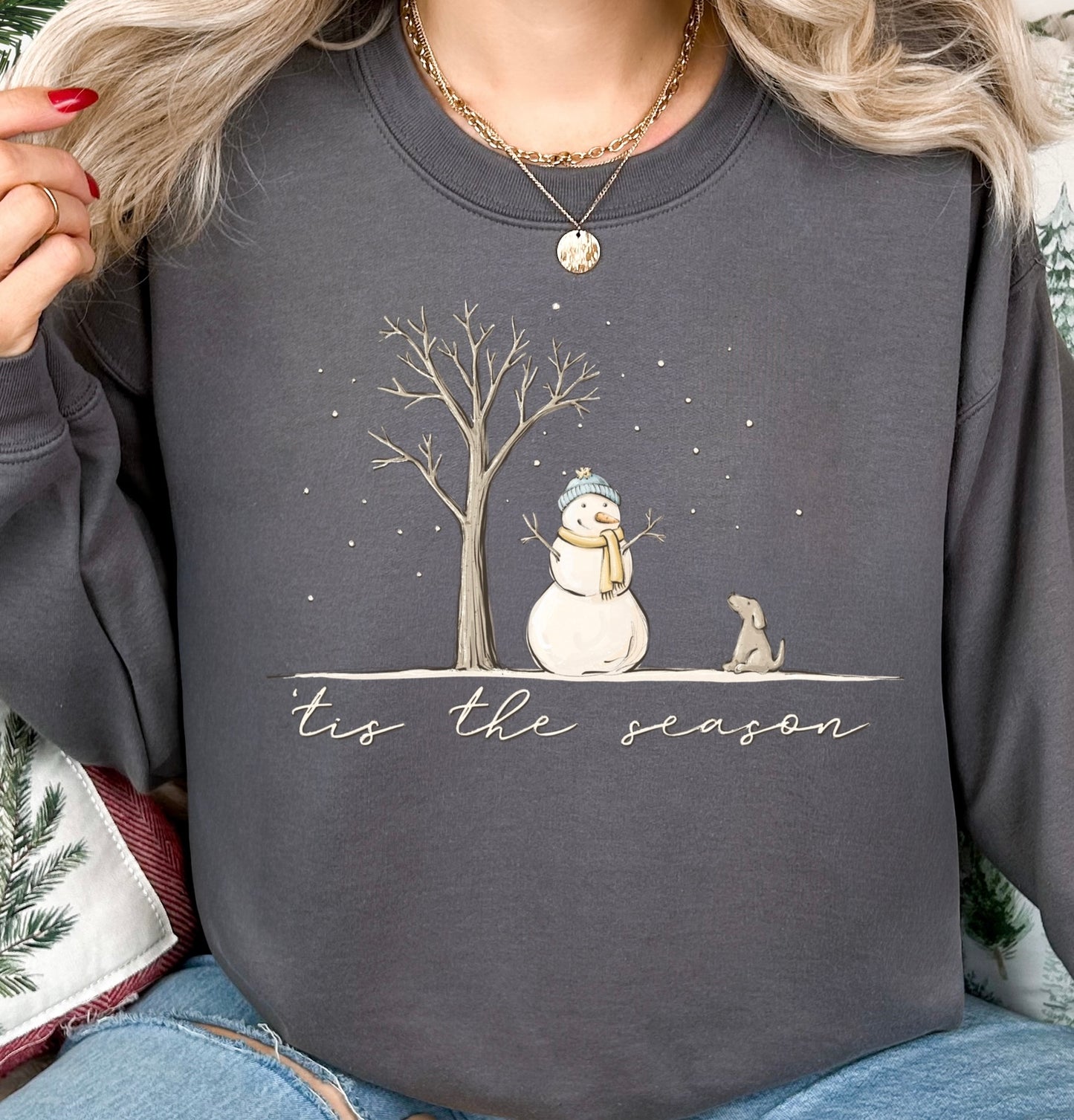 'Tis The Season - Crewneck Sweatshirt(Charcoal)