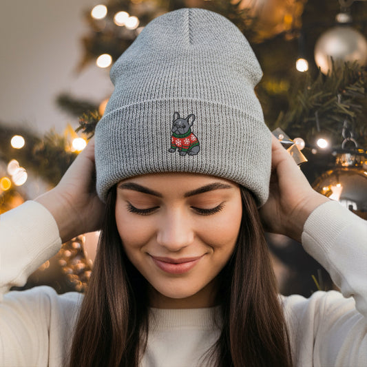 Frenchie - Embroidered Beanie