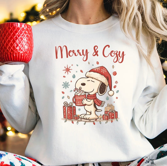 Merry + Cozy - Crewneck Sweatshirt (White)
