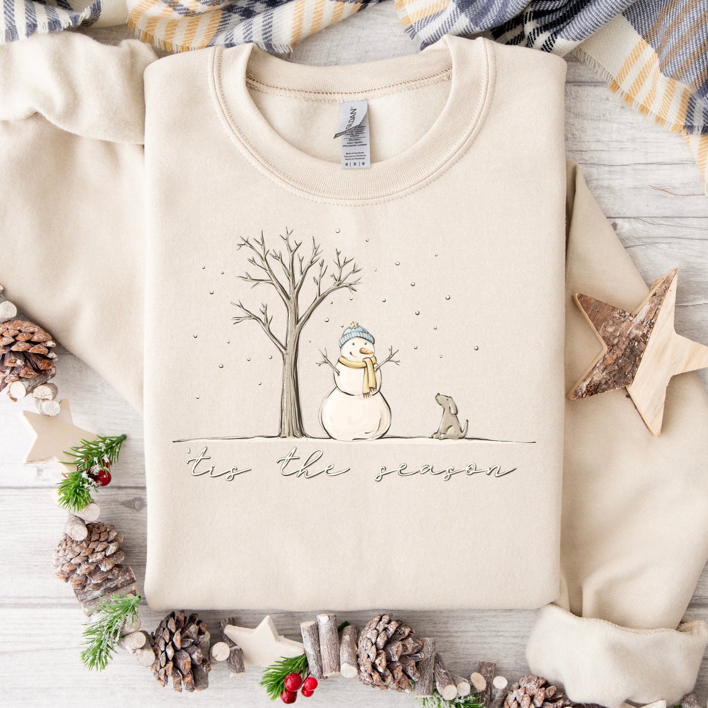 'Tis The Season - Crewneck Sweatshirt(Sand)