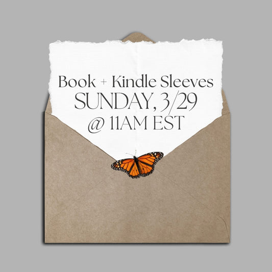 New! Book + Kindle Sleeves! Sunday, 3/29 @ 11AM EST