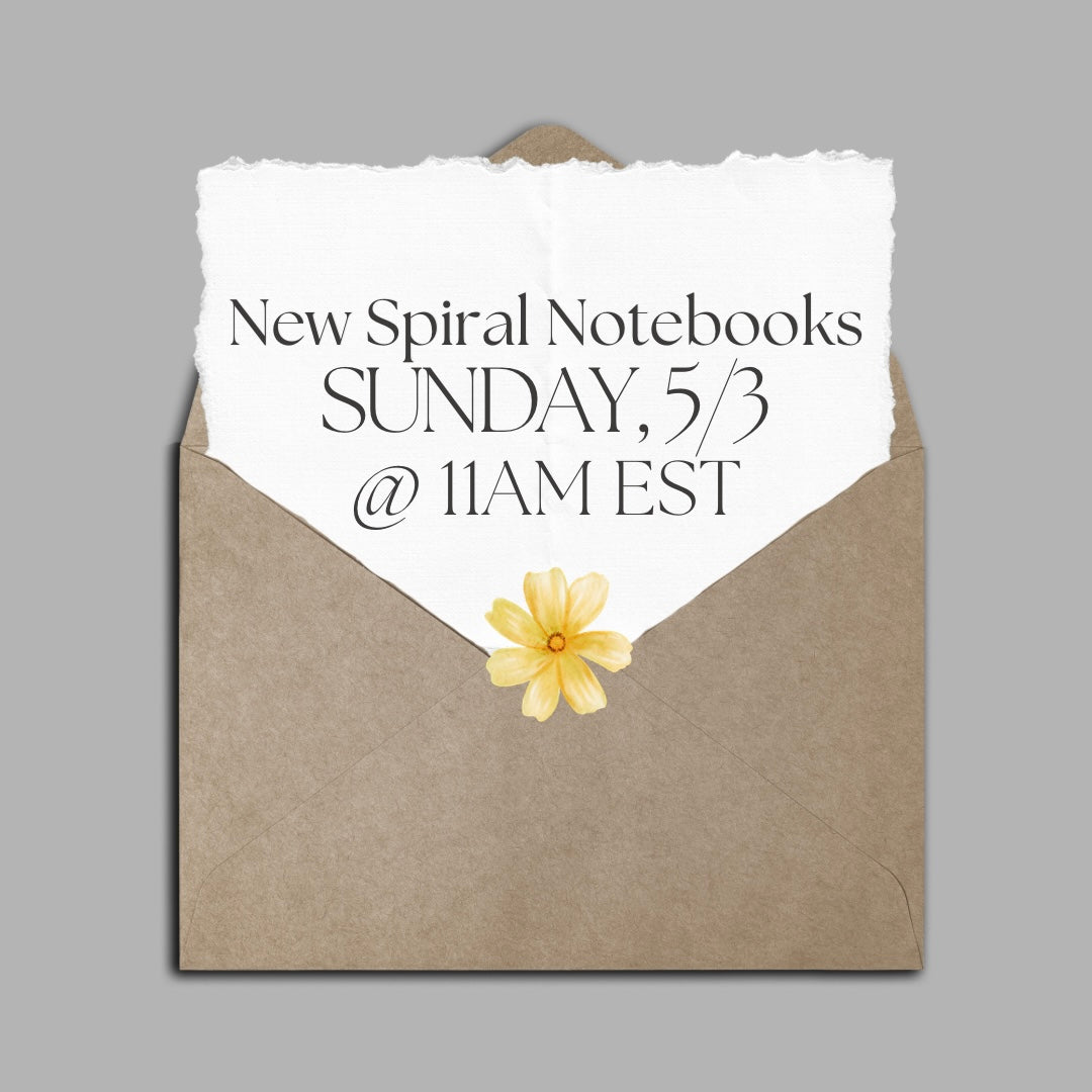 New Spiral Notebooks - Sunday, 5/3 @ 11AM EST