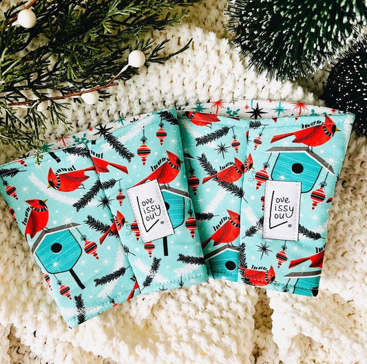 Christmas Cardinals - Coffee Cozy
