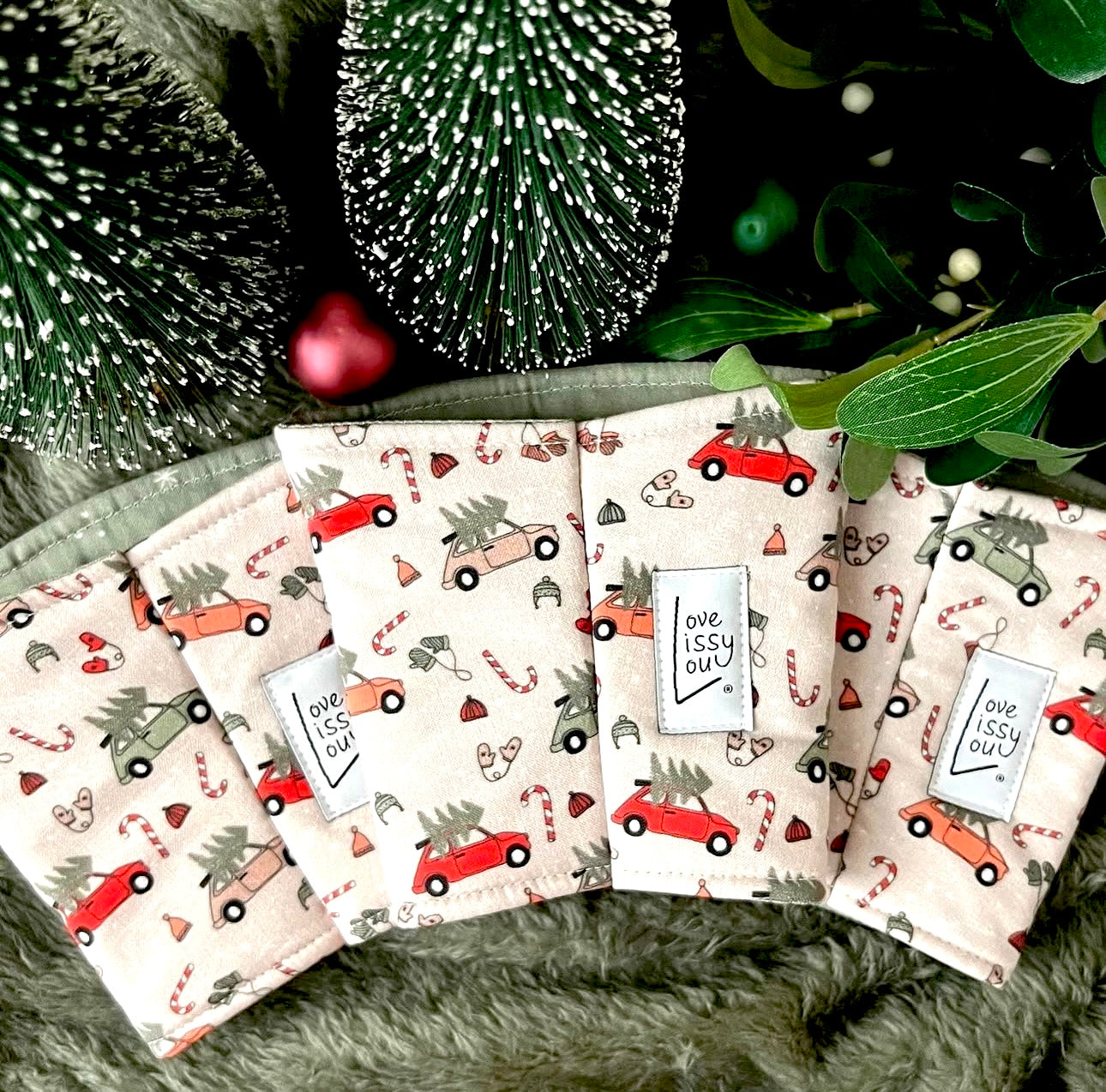 Christmas Tree Cars - Coffee Cozy