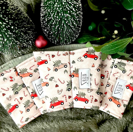 Christmas Tree Cars - Coffee Cozy