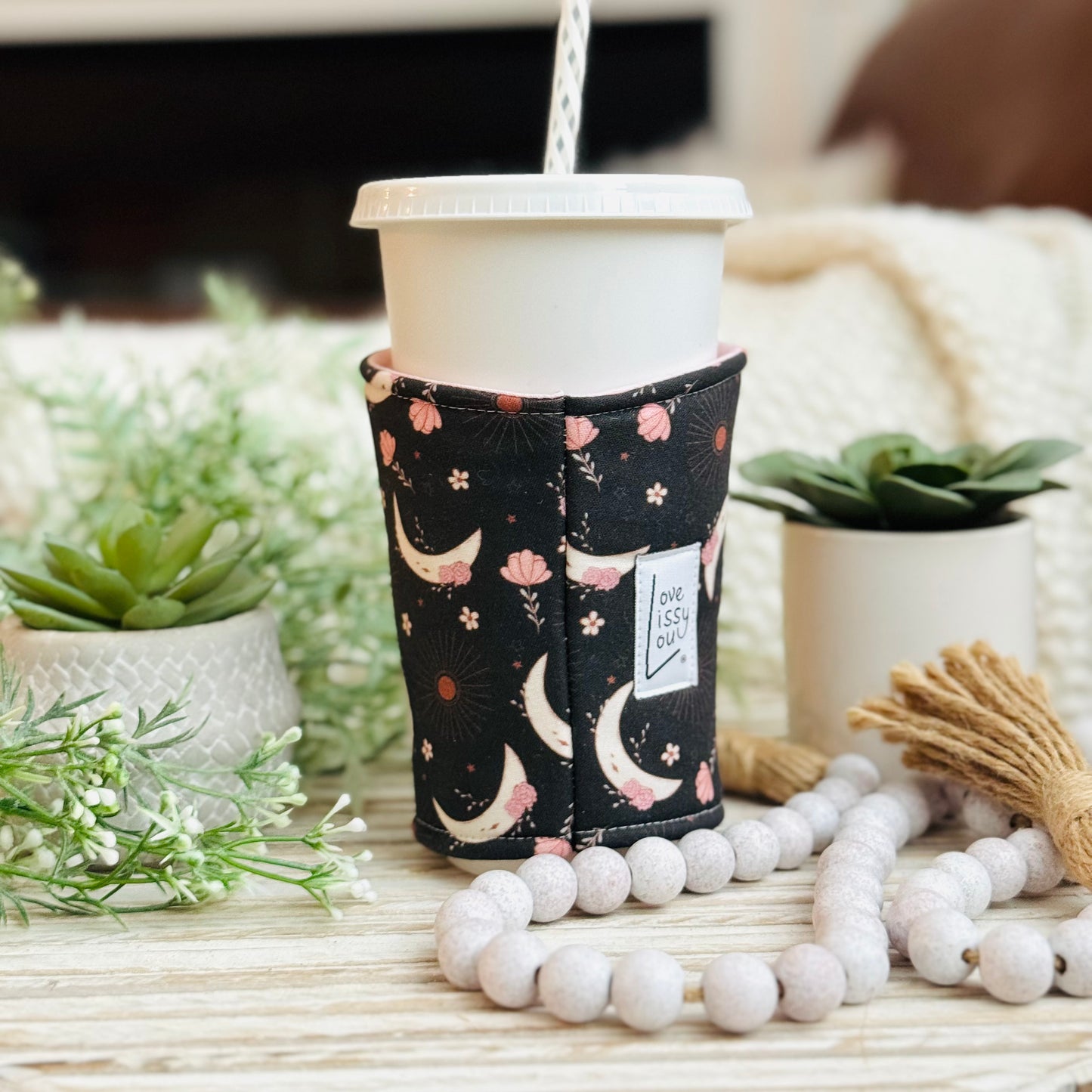 Midnight Moon | Handmade Reusable Cup Sleeve