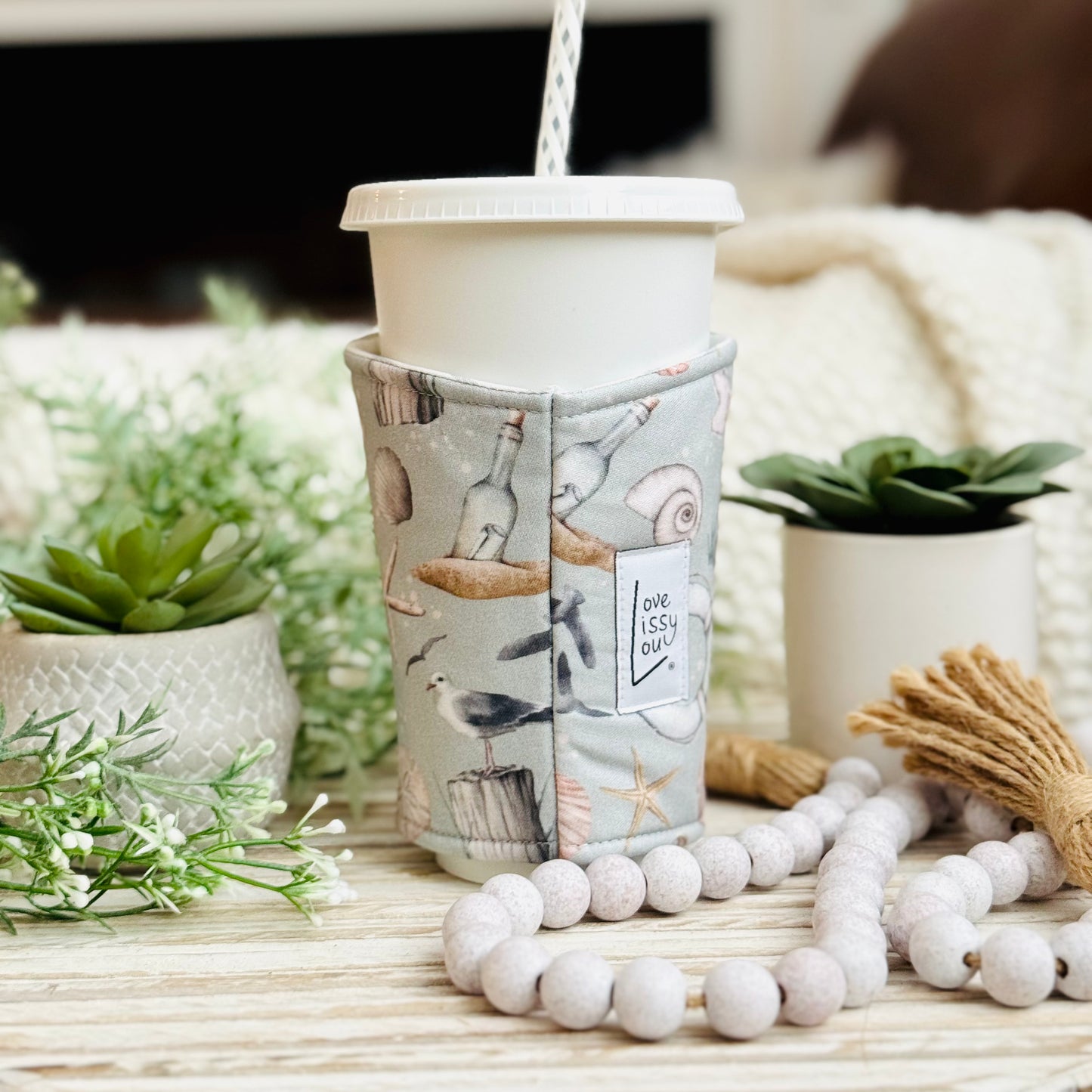 Just Beachy | Handmade Reusable Cup Sleeve