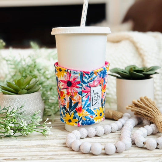 Summer Floral | Handmade Reusable Cup Sleeve