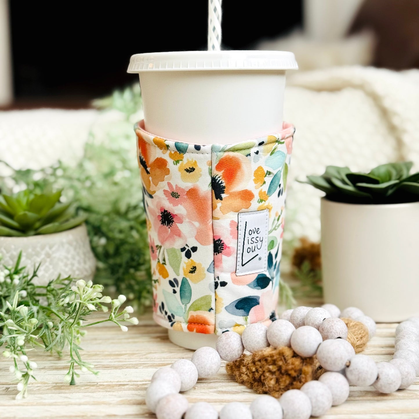 Painted Garden | Handmade Reusable Cup Sleeve