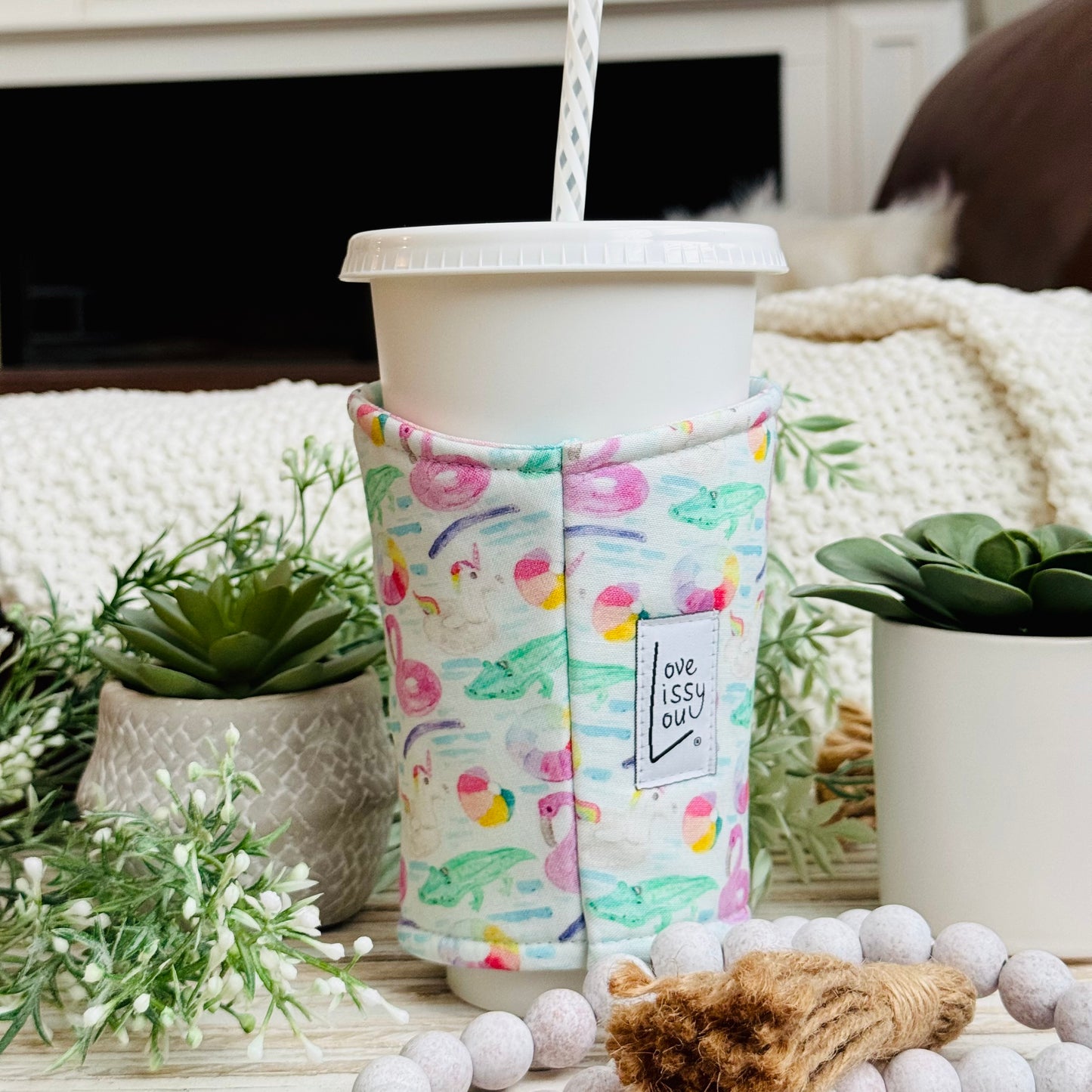 Pool Party | Handmade Reusable Cup Sleeve
