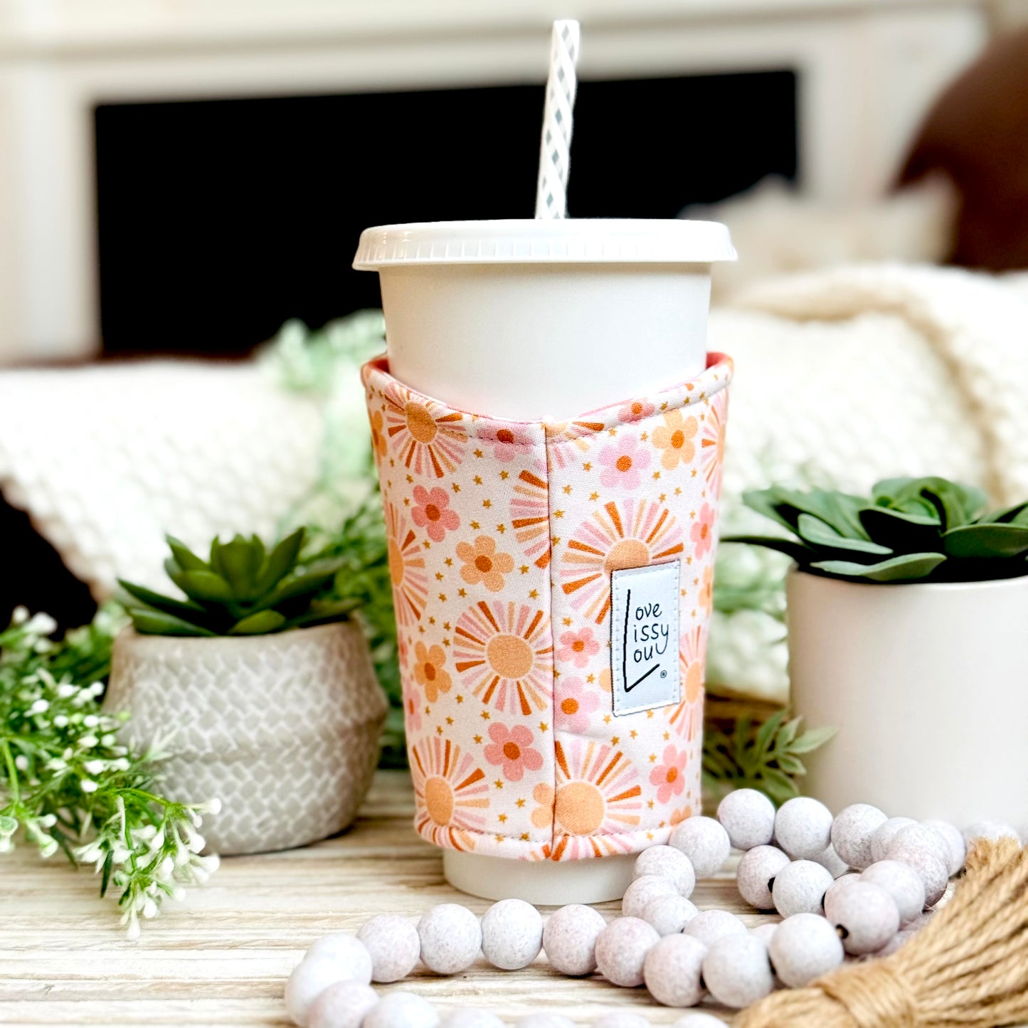 Boho Sun | Handmade Reusable Cup Sleeve