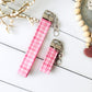 Pink Check - Keychain Wristlet + Minis