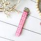 Pink Check - Keychain Wristlet + Minis