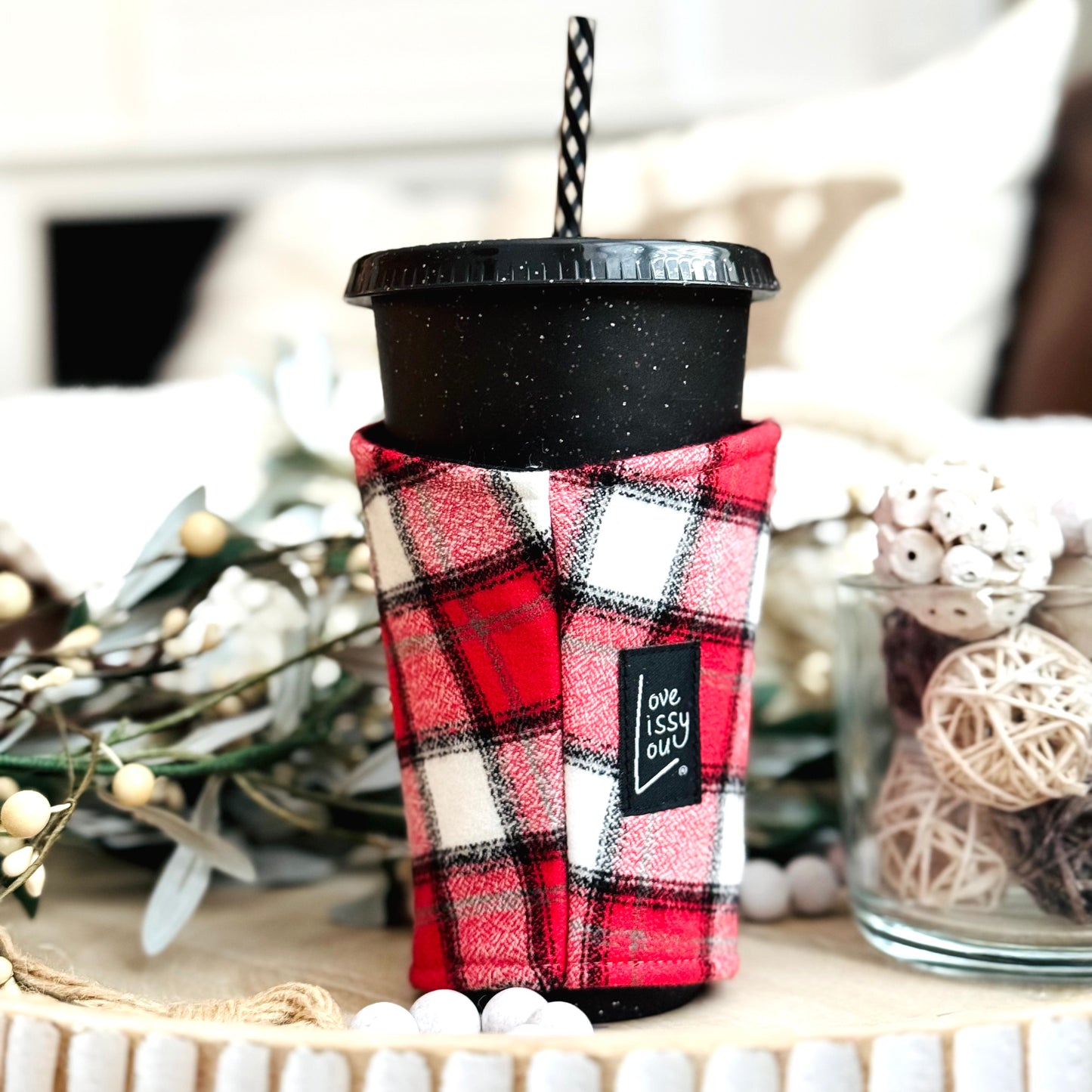 Winter Plaid Flannel - Coffee Cozy
