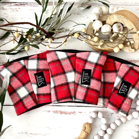 Winter Plaid Flannel - Coffee Cozy