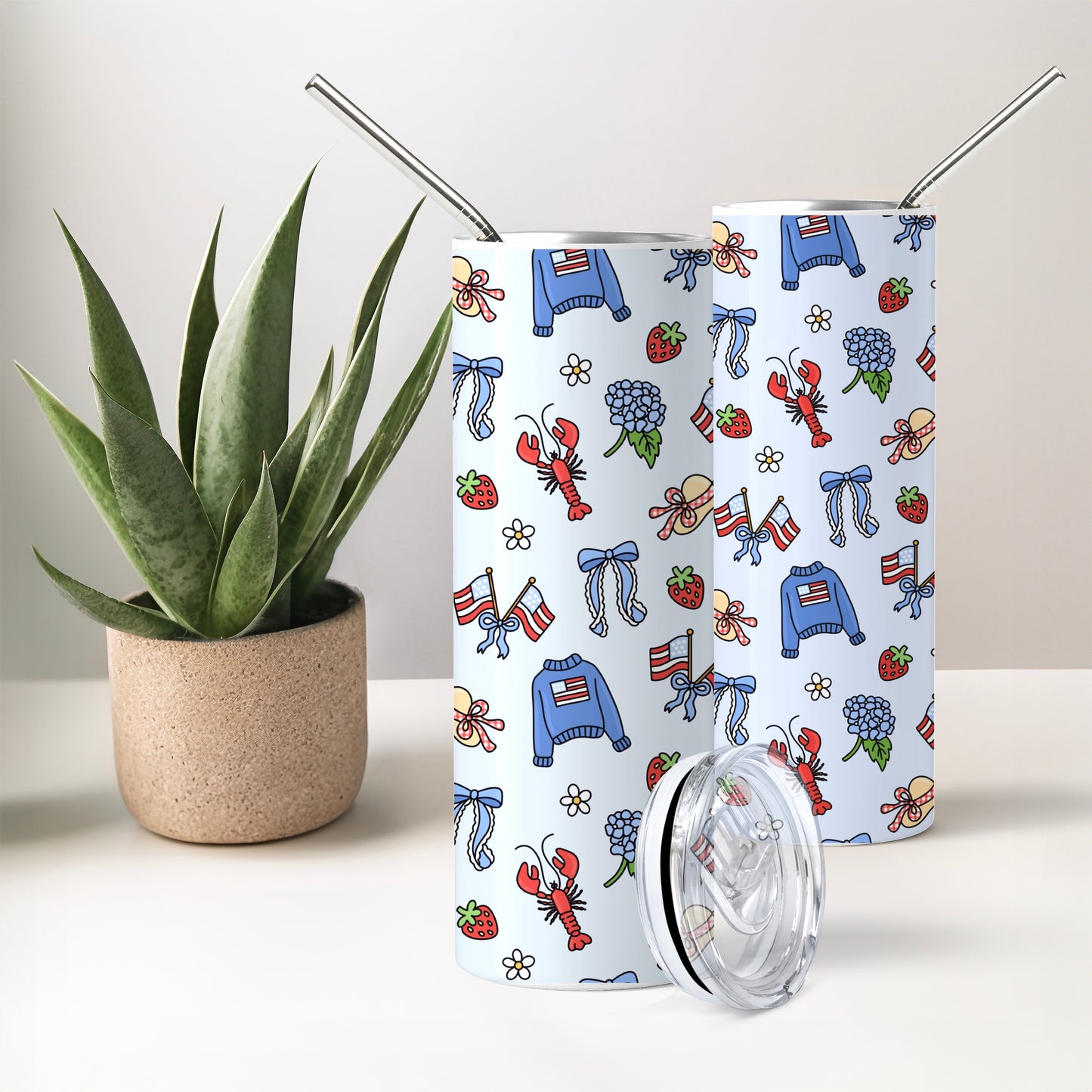 Coastal Americana | 20 oz Skinny Tumbler | Free Shipping