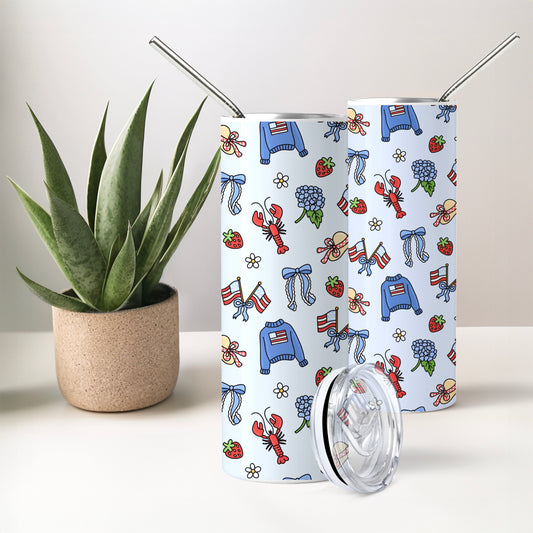 Coastal Americana | 20 oz Skinny Tumbler | Free Shipping