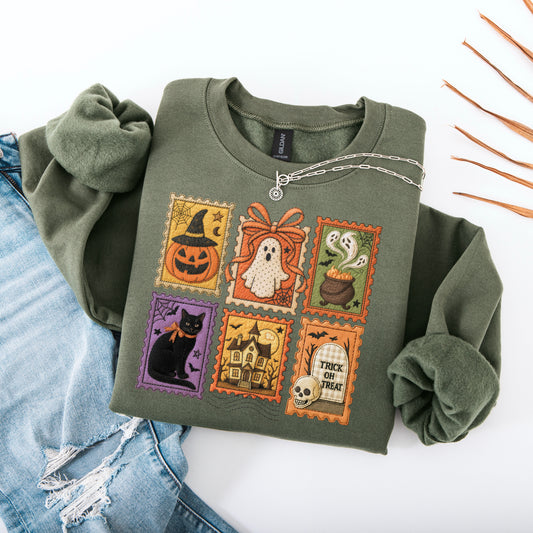 Halloween Stamps - Crewneck Sweatshirt