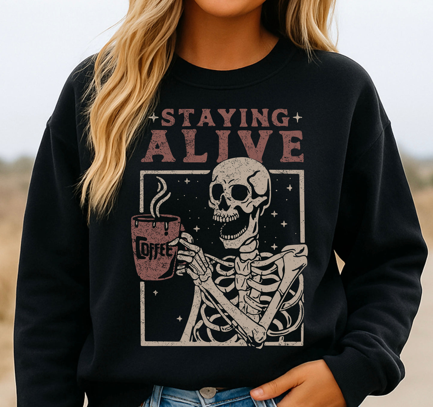 Staying Alive - Crewneck Sweatshirt