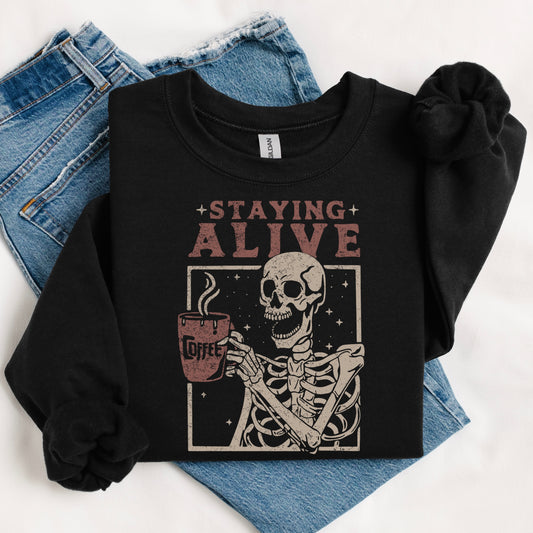 Staying Alive - Crewneck Sweatshirt