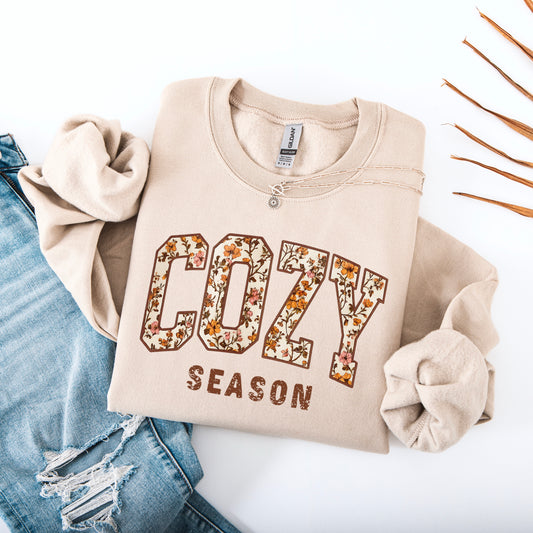 Cozy Season Floral - Crewneck Sweatshirt