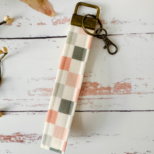 Boho Checker | Keychain Wristlets