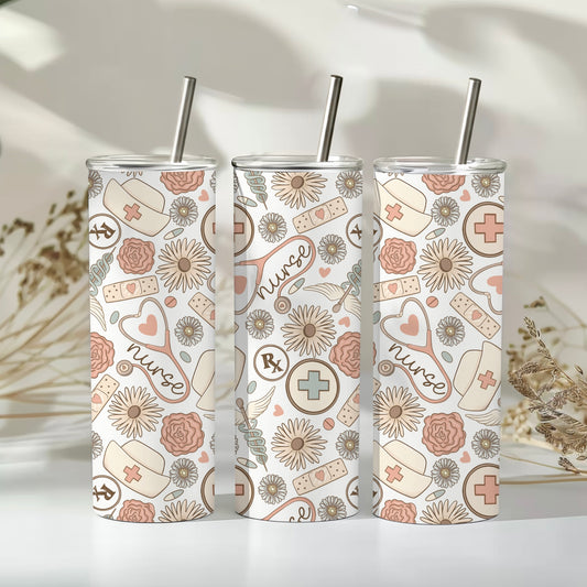 Nurse | 20 oz Skinny Tumbler | Free Shipping