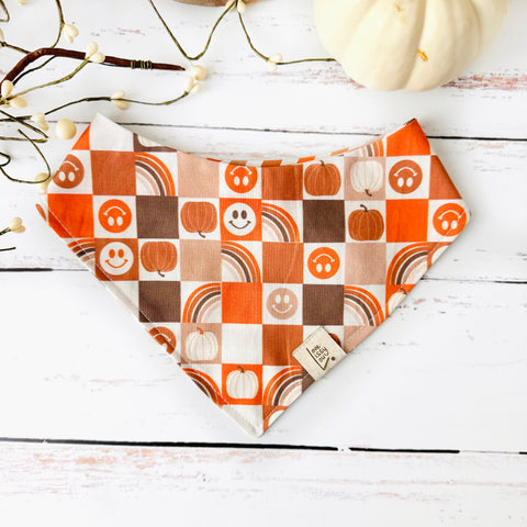 Fall Checker - Dog  Bandana