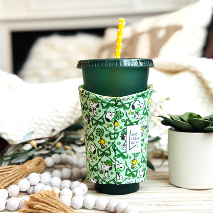 Snoopy St. Patrick's Day - Coffee Cozy
