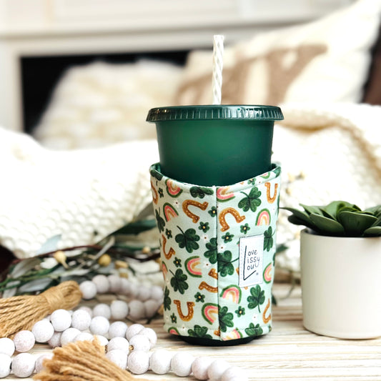Shamrocks + Rainbows - Coffee Cozy
