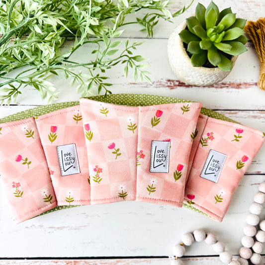 Checkered Tulips - Coffee Cozy