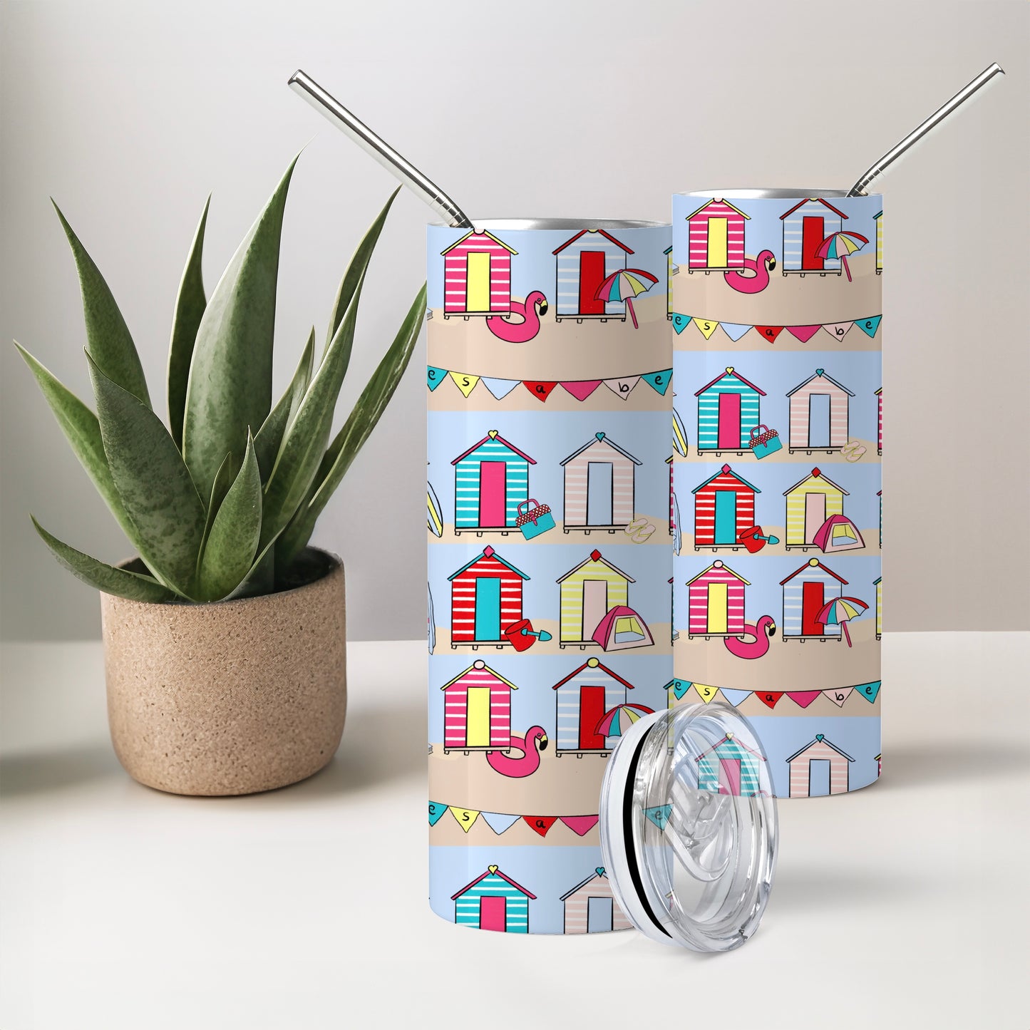 Beach Hut | 20 oz Skinny Tumbler | Free Shipping
